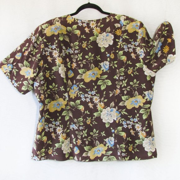 JENNIFER MOORE 20W 100% Silk Print Blouse/Vintage - Picture 2 of 5